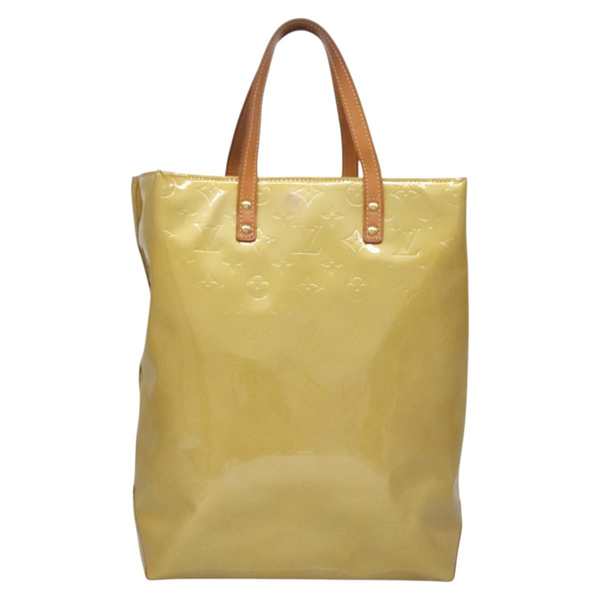 Louis Vuitton Reade Monogram Vernis Beige Patent_Leather Handbag (Pre-Owned)