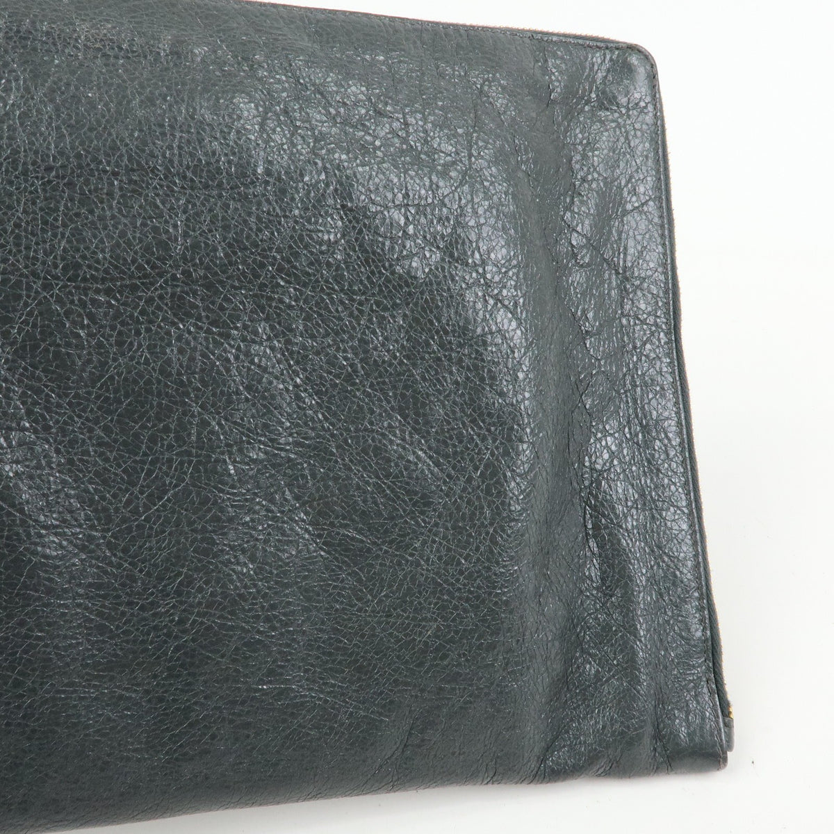 Balenciaga Zip Around Giant Studs Clutch Leather Gray Leather Clutche & Pouche Bag (Pre-Owned)