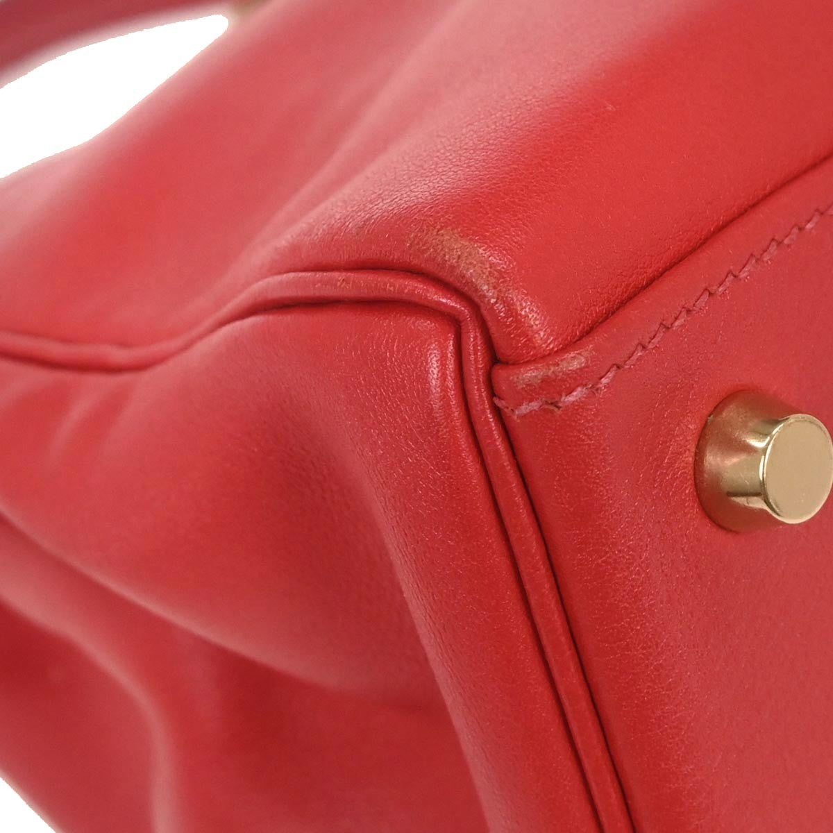 Hermes Kelly Red Swift With Gold Hardware Red Leather Handbag (Pre-Owned)