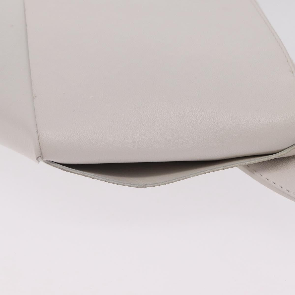 Bottega Veneta Nappa19 Pouch With Strap Maxi Intrecciato Leather White Leather Clutche & Pouche Bag (Pre-Owned)
