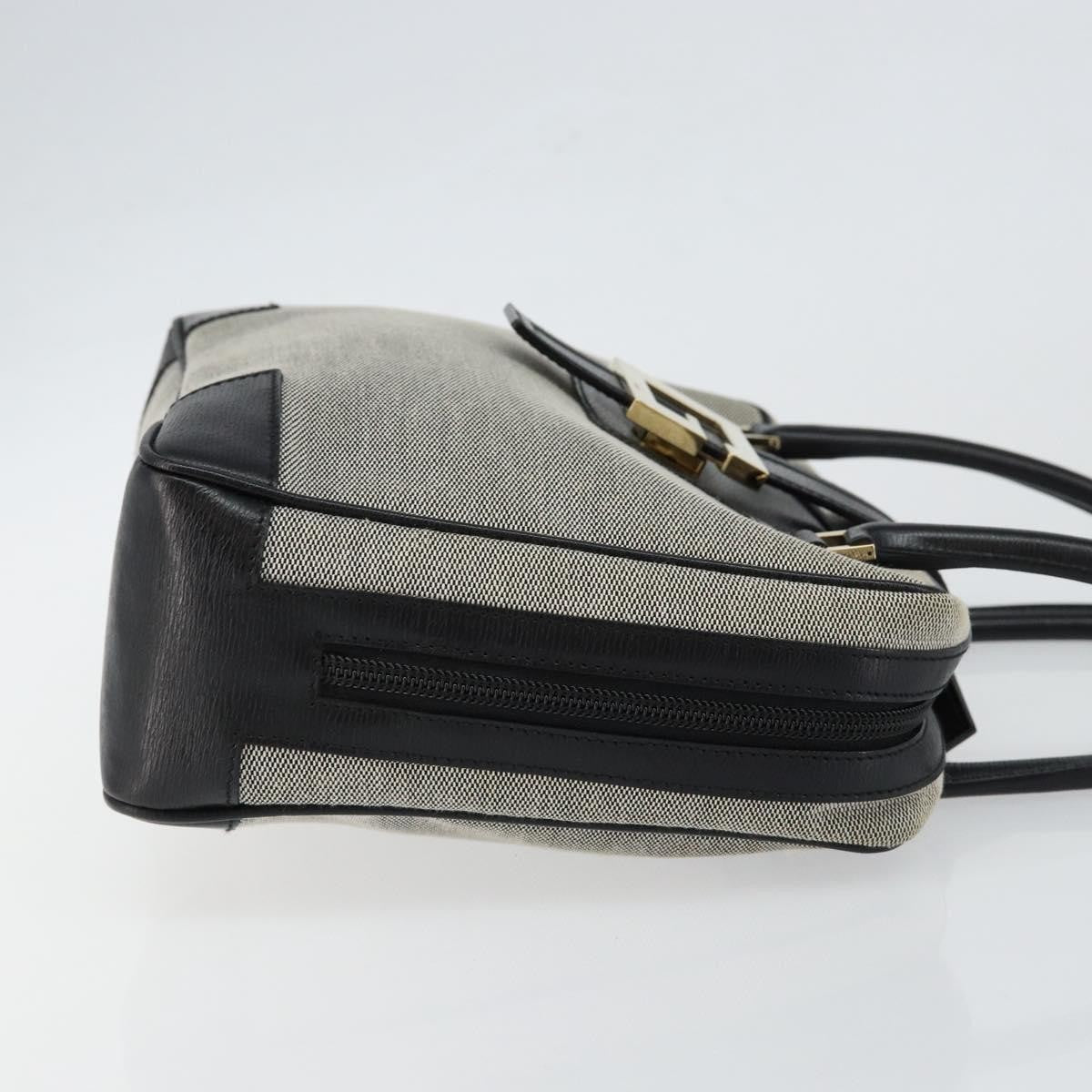 Gucci Vintage Square G Canvas Gray Canvas Handbag (Pre-Owned)