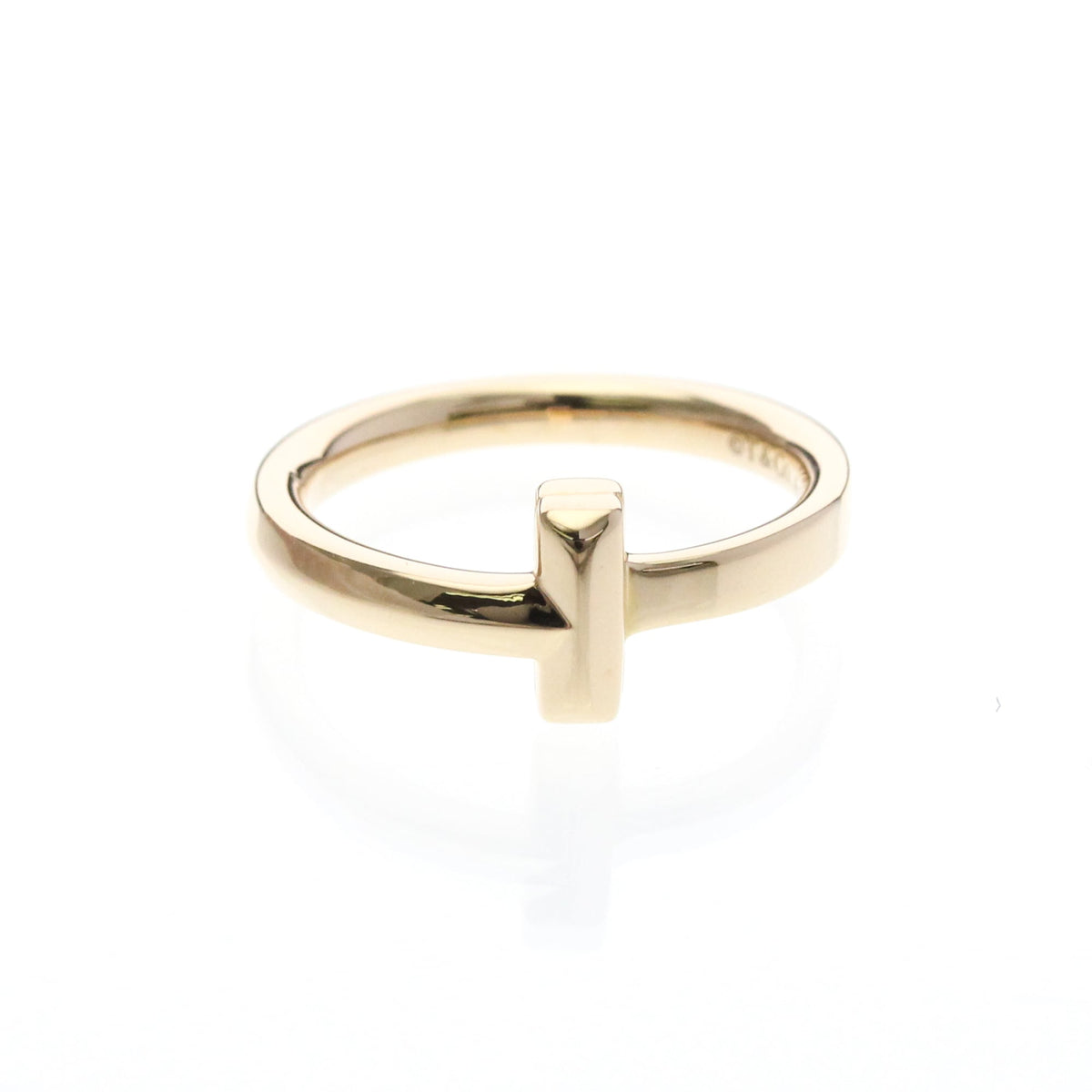 Tiffany & Co. T One 18K White Gold Gold Pink_Gold Ring Jewelry (Pre-Owned)