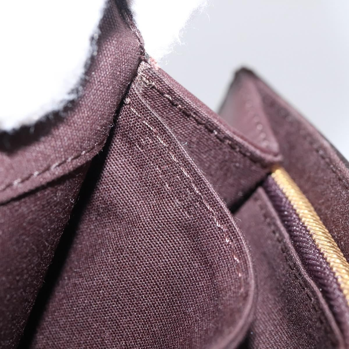 Louis Vuitton Bel Air Pochette Monogram Vernis Burgundy Patent_Leather Clutche & Pouche Bag (Pre-Owned)