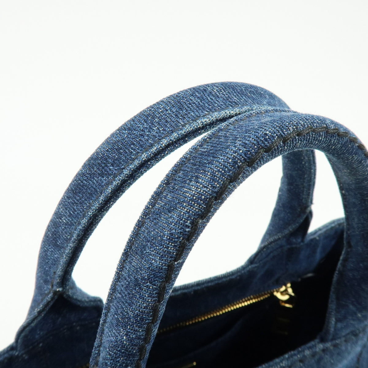 Prada Canapa Convertible Denim Blue Denim_Jeans Tote Bag Bag (Pre-Owned)