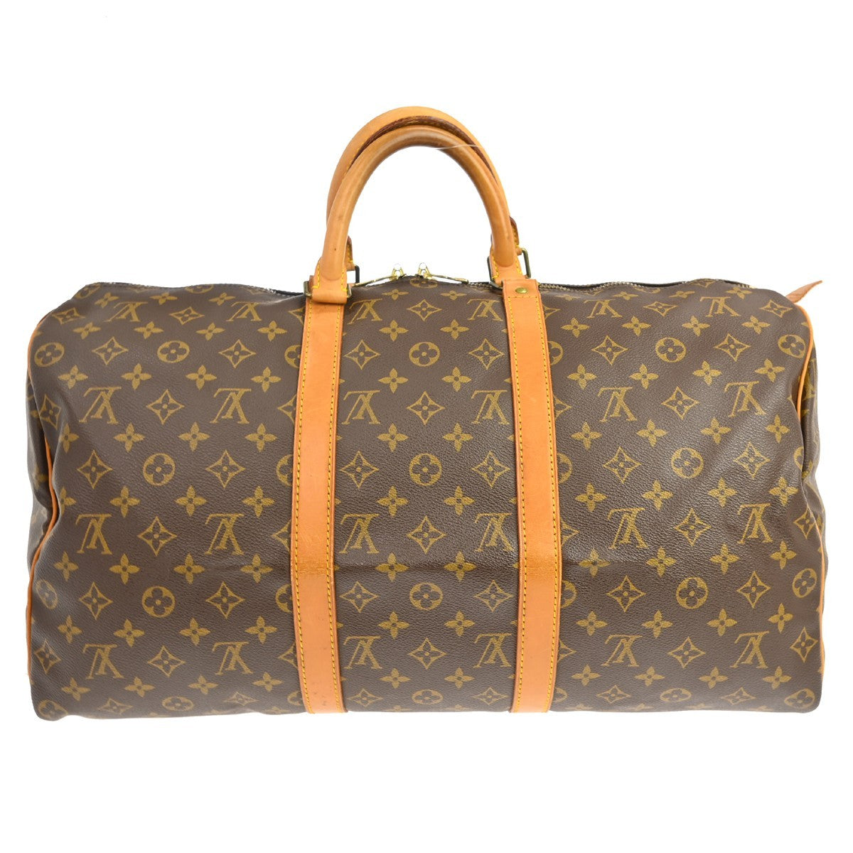 Louis Vuitton Keepall Monogram Brown Canvas Travel Bag Bag (Pre-Owned)