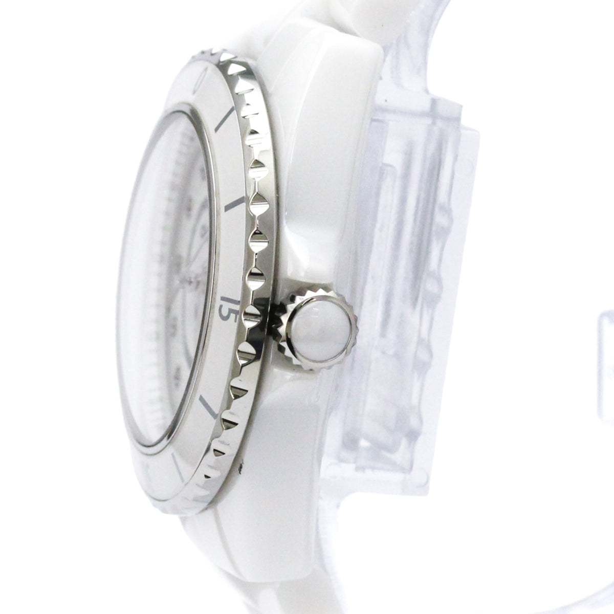 Chanel J12 Quartz Ceramic And Stainless Steel With Diamond Markers Watch (Pre-Owned)