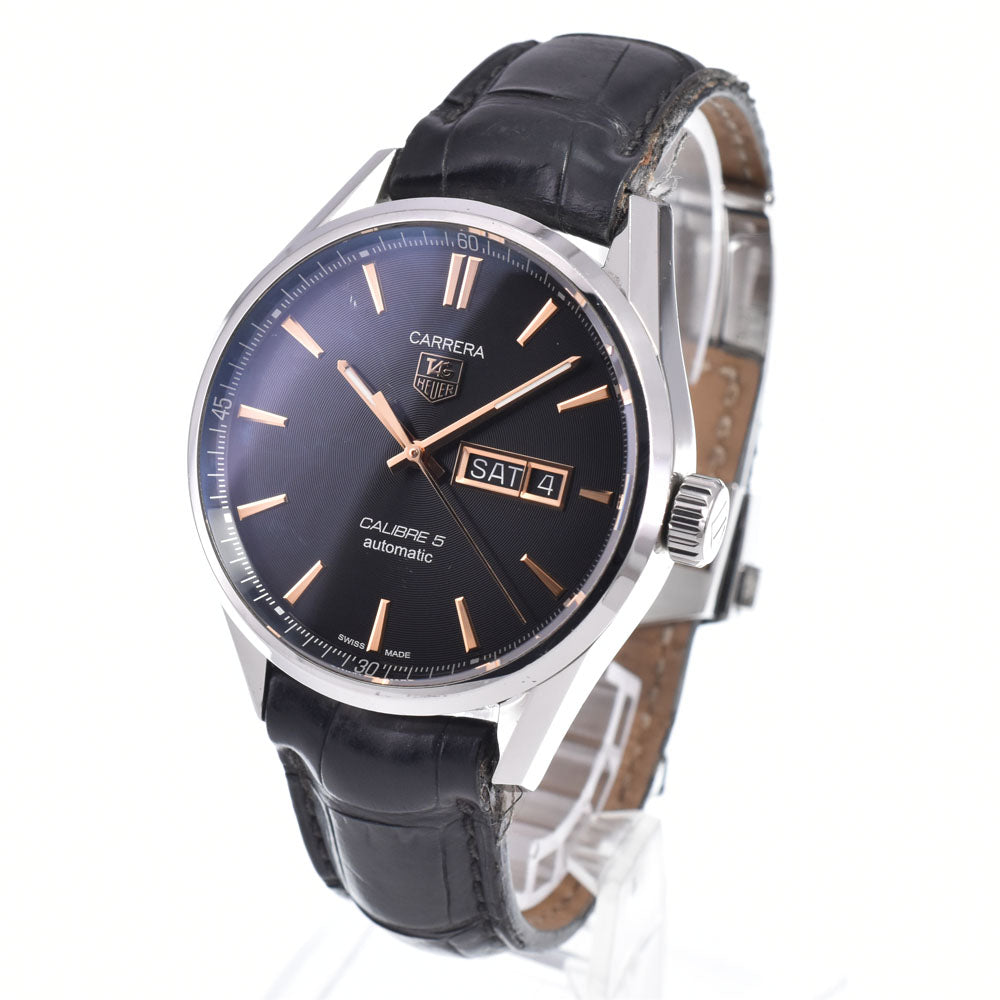 Tag Heuer Carrera Calibre 5 Day-Date Automatic Stainless Steel Watch (Pre-Owned)