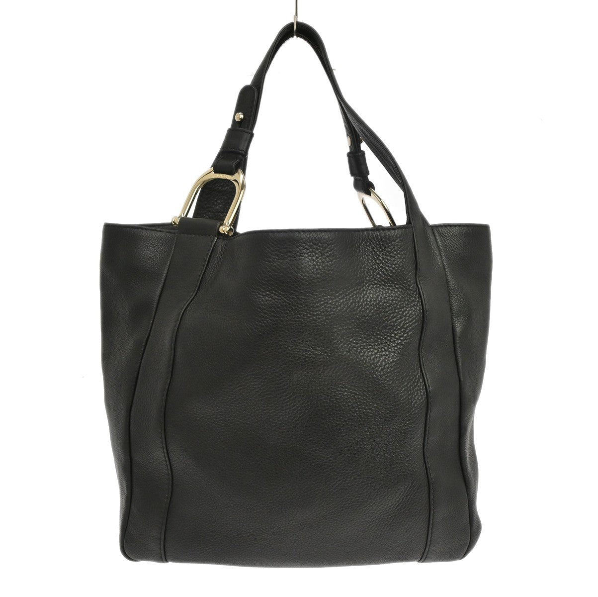 Gucci Greenwich Tote Leather Black Leather Tote Bag Bag (Pre-Owned)