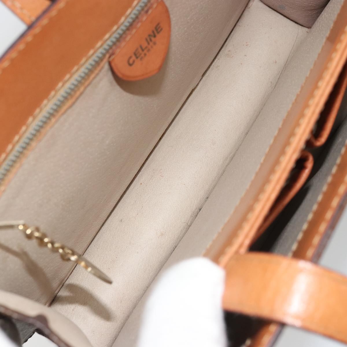 Celine Vintage Macadam Canvas Brown Canvas Handbag (Pre-Owned)