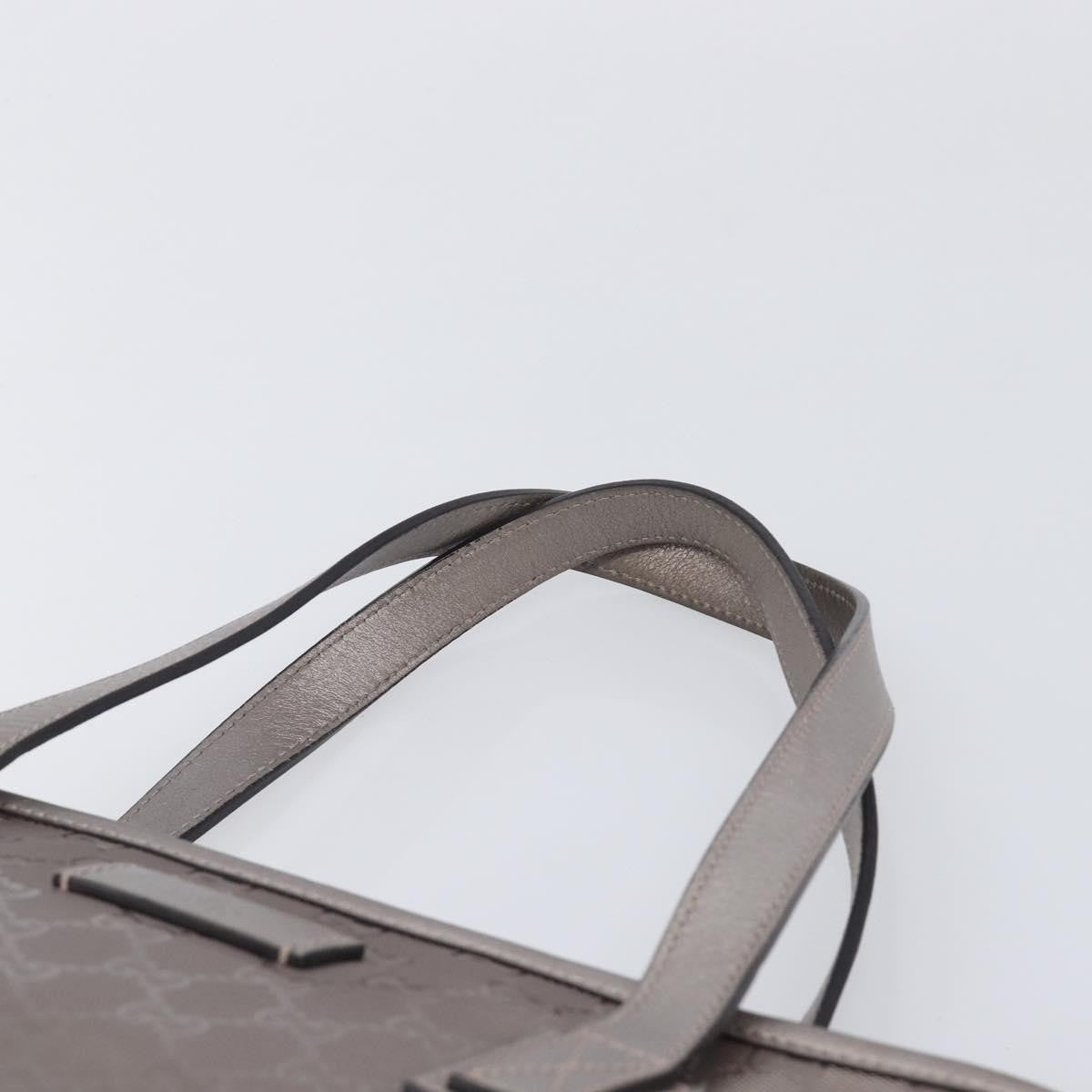 Gucci Tote Gg Imprime Silver Canvas Tote Bag Bag (Pre-Owned)