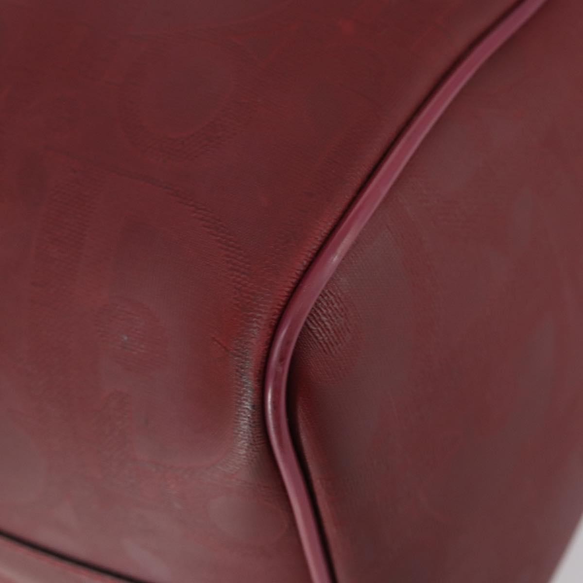 Christian Dior Vintage Trotter Duffle Diorissimo Canvas Red Canvas Travel Bag Bag (Pre-Owned)