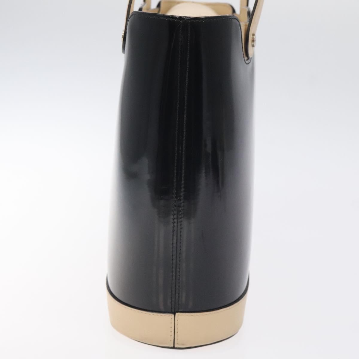 Salvatore Ferragamo Vintage Patent Leather Black Patent_Leather Tote Bag Bag (Pre-Owned)