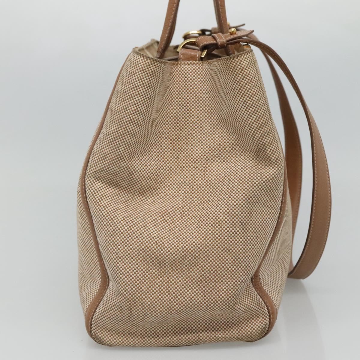 Fendi 2Jours Canvas Beige Canvas Tote Bag Bag (Pre-Owned)