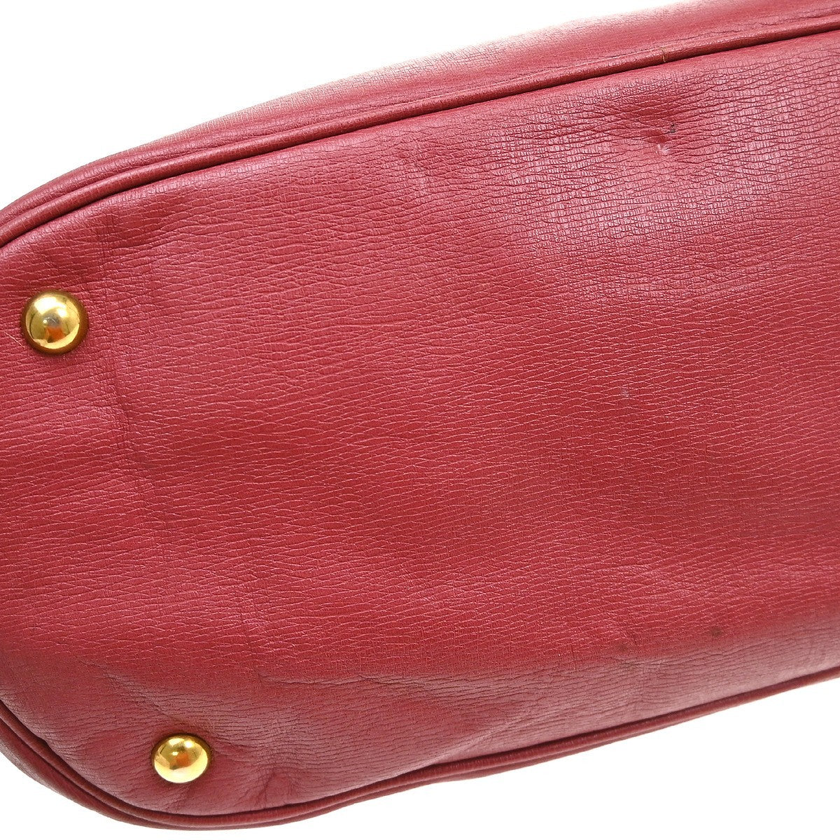 Gucci Bright Bit Convertible Tote Leather Red Leather Tote Bag Bag (Pre-Owned)