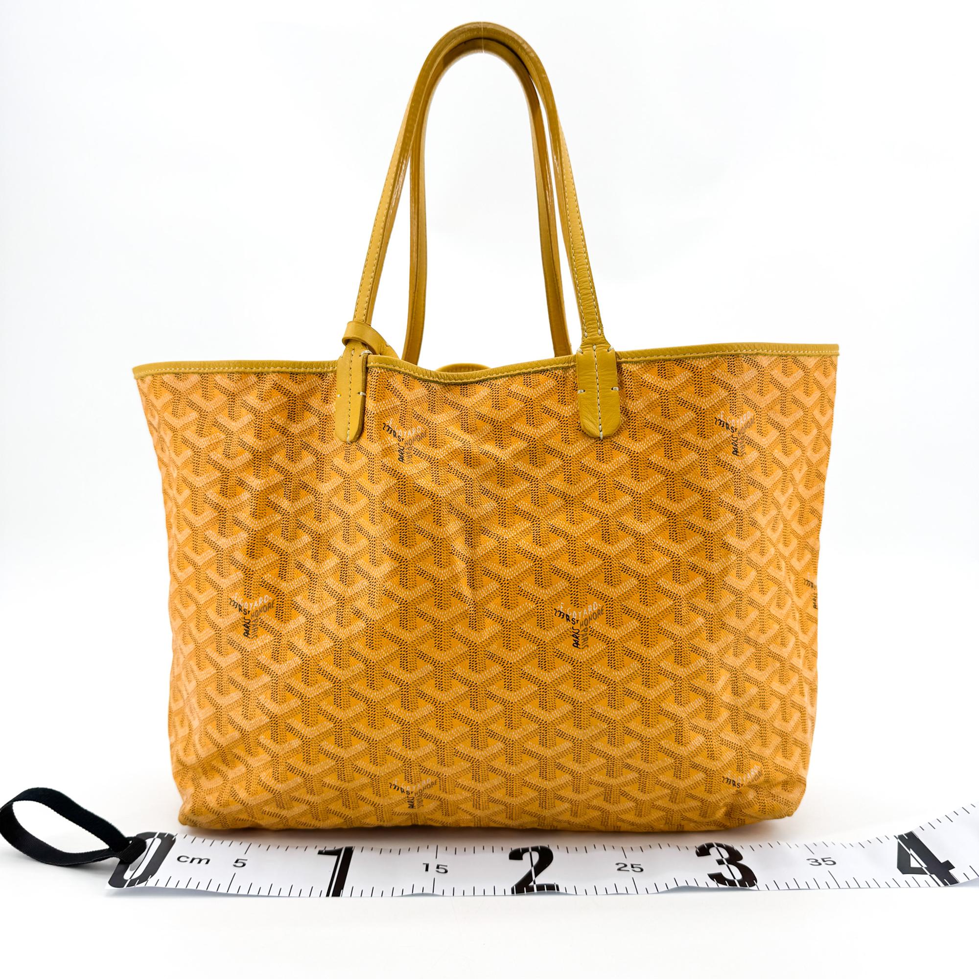 Goyard Saint Louis Tote Coated Canvas Yellow Canvas Tote Bag Bag (Pre-Owned)