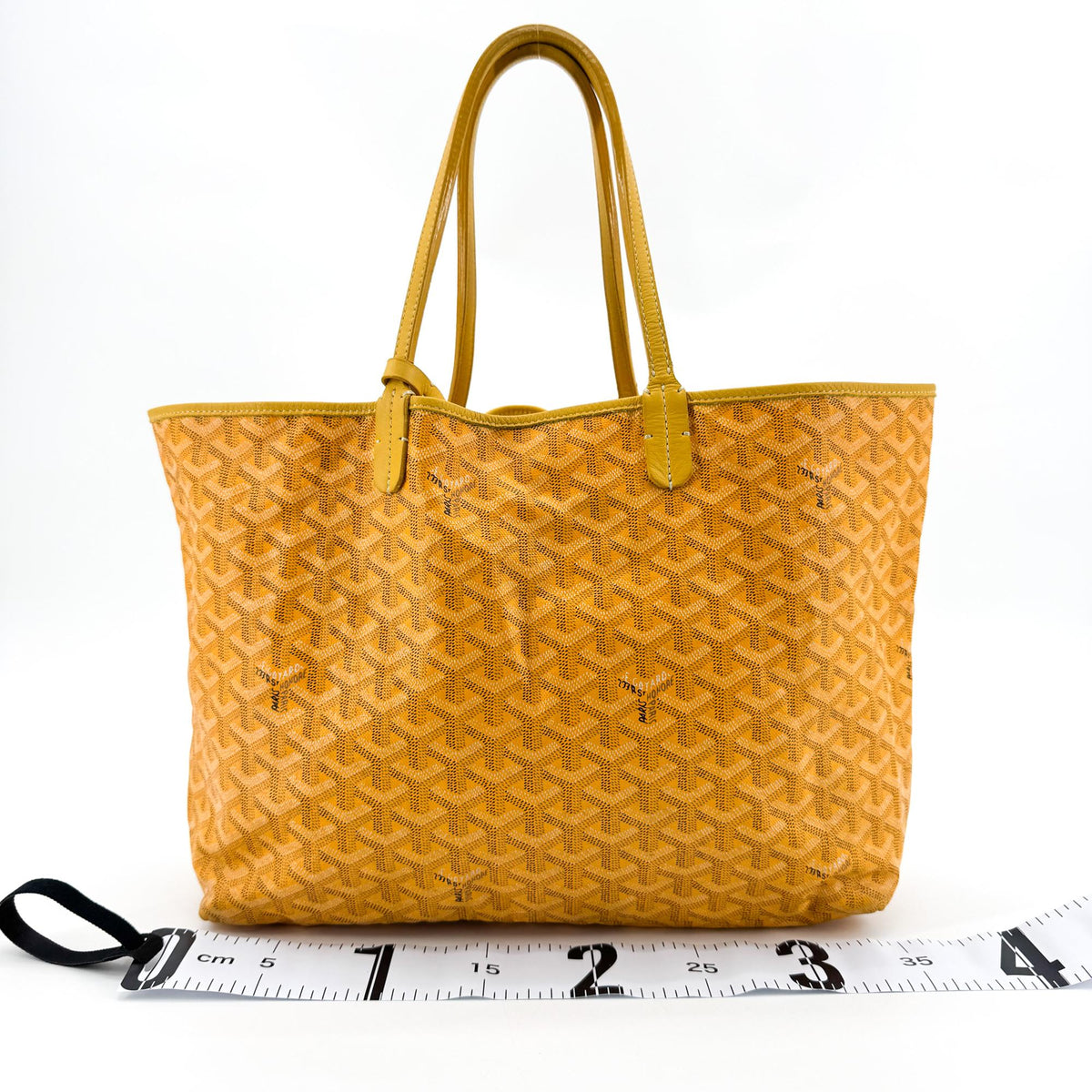 Goyard Saint Louis Coated Canvas Yellow Canvas Tote Bag Bag (Pre-Owned)