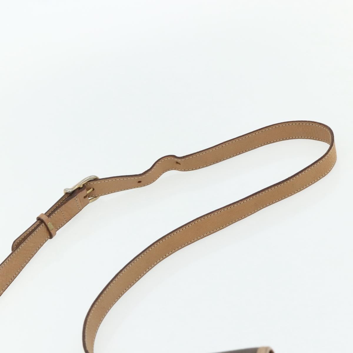 Celine Vintage Macadam Canvas And Leather Brown Canvas Shoulder Bag Bag (Pre-Owned)