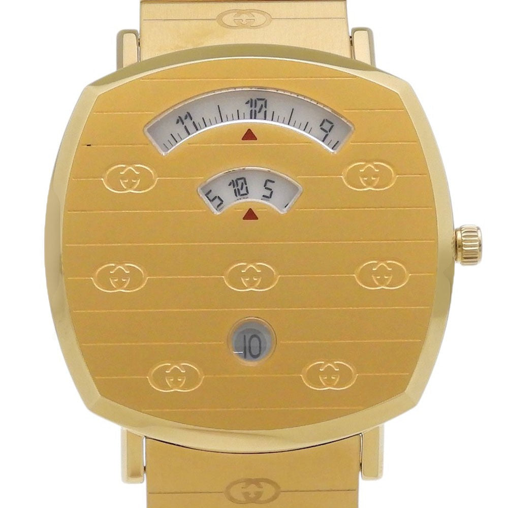 Gucci Grip Date Quartz Pvd Stainless Steel Watch (Pre-Owned)