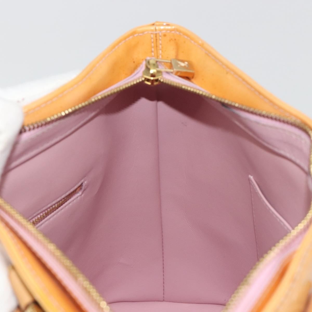 Louis Vuitton Houston Monogram Vernis Beige Patent_Leather Handbag (Pre-Owned)