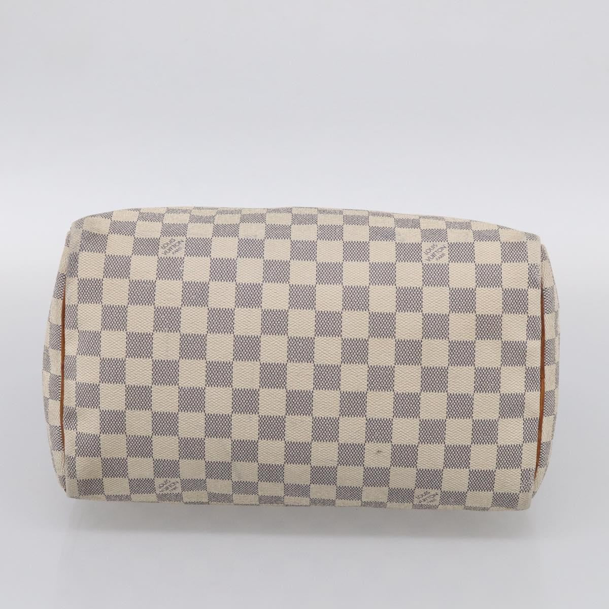 Louis Vuitton Speedy Damier White Canvas Handbag (Pre-Owned)