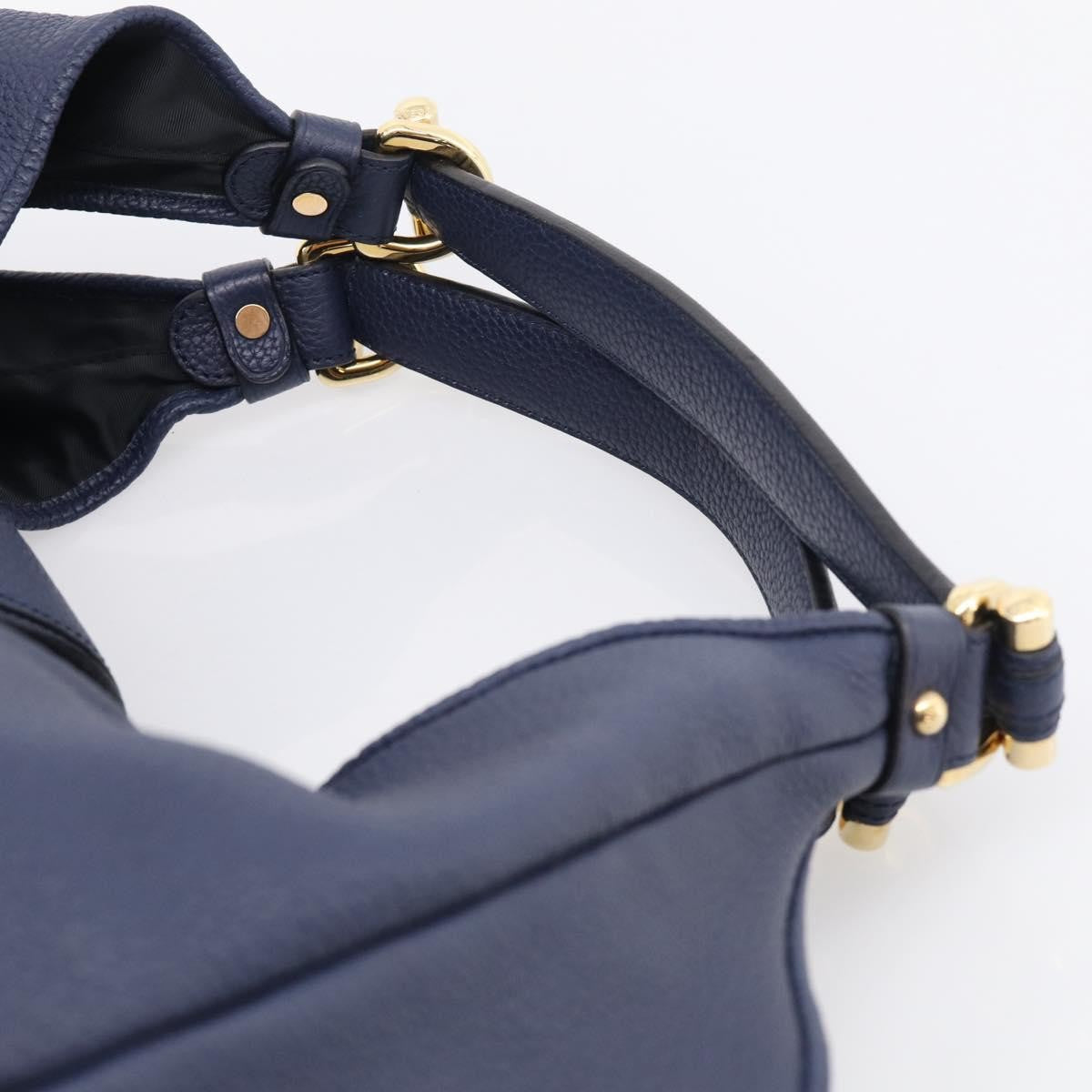 Loewe Calle Hobo Leather Navy Leather Shoulder Bag Bag (Pre-Owned)