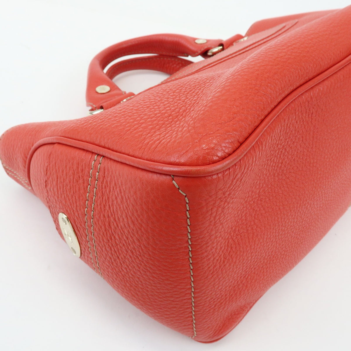 Celine Boogie Calfskin Red Leather Handbag (Pre-Owned)