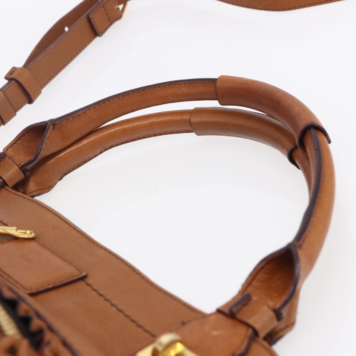 Chloe Margaret Leather Brown Leather Handbag (Pre-Owned)