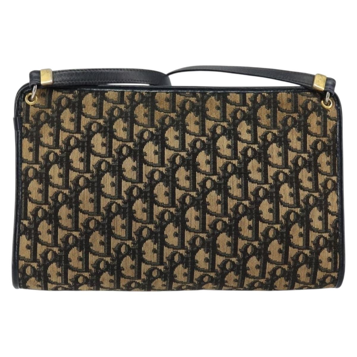 Christian Dior Vintage Trotter Canvas Navy Canvas Shoulder Bag Bag (Pre-Owned)