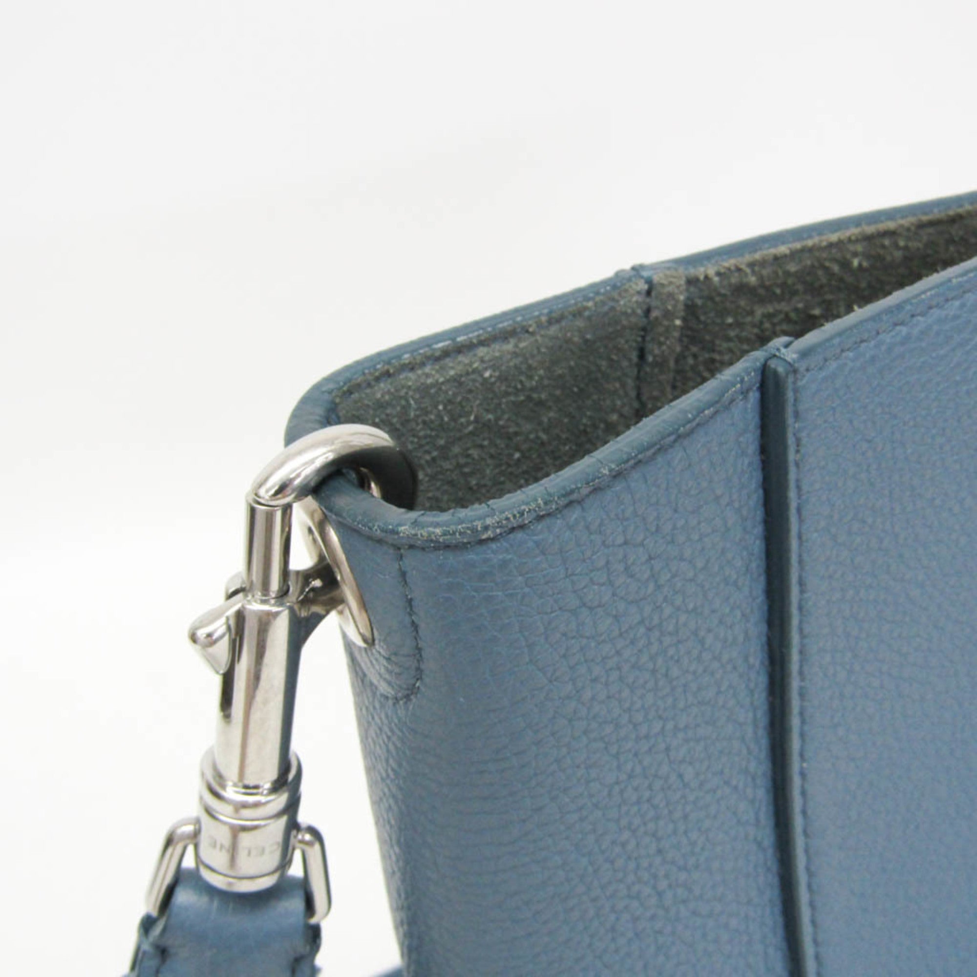Celine Sangle Seau Calfskin Blue Leather Shoulder Bag Bag (Pre-Owned)