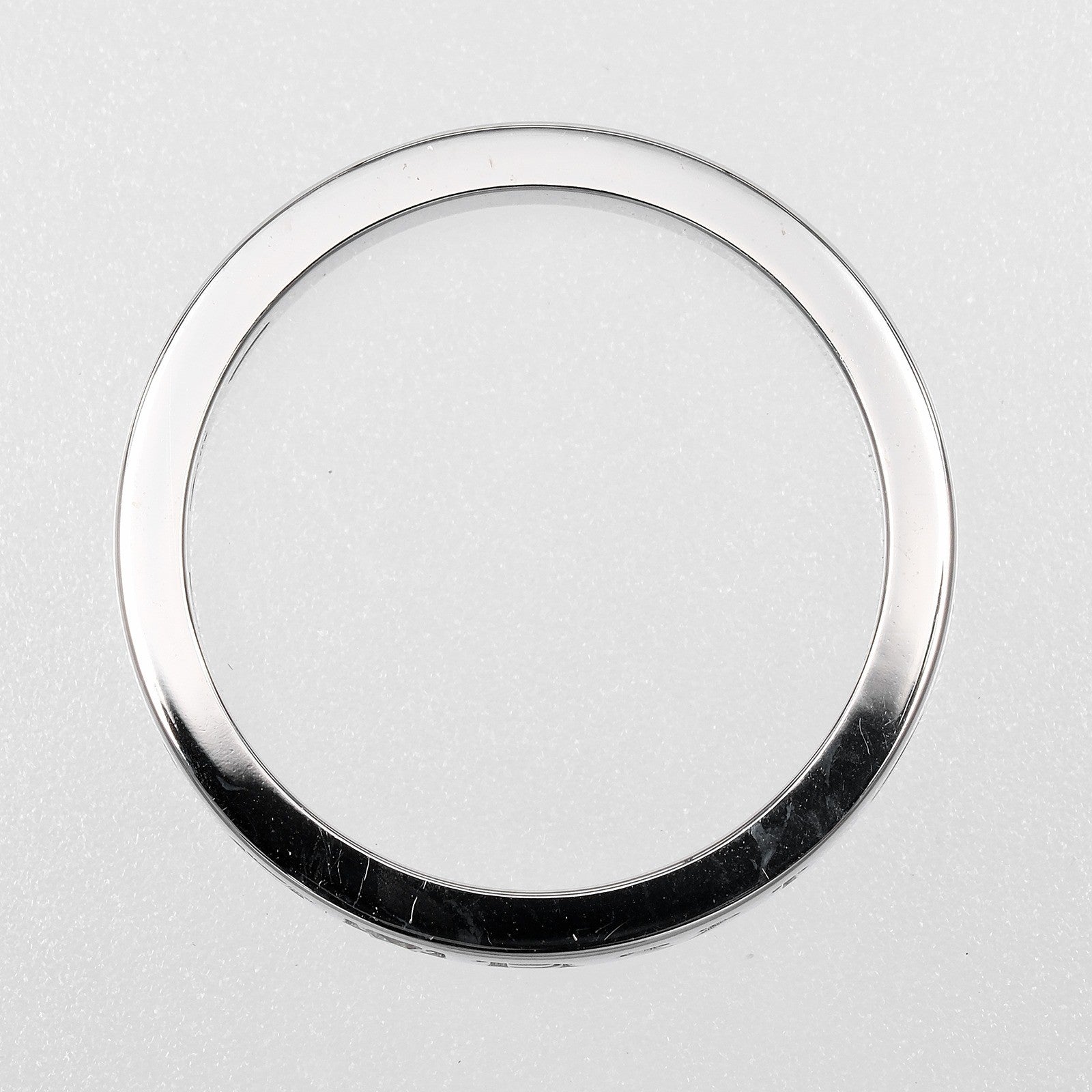 Bvlgari B.Zero1 Essential Logo Band 18K White Gold And Diamond Silver White_Gold Ring Jewelry (Pre-Owned)