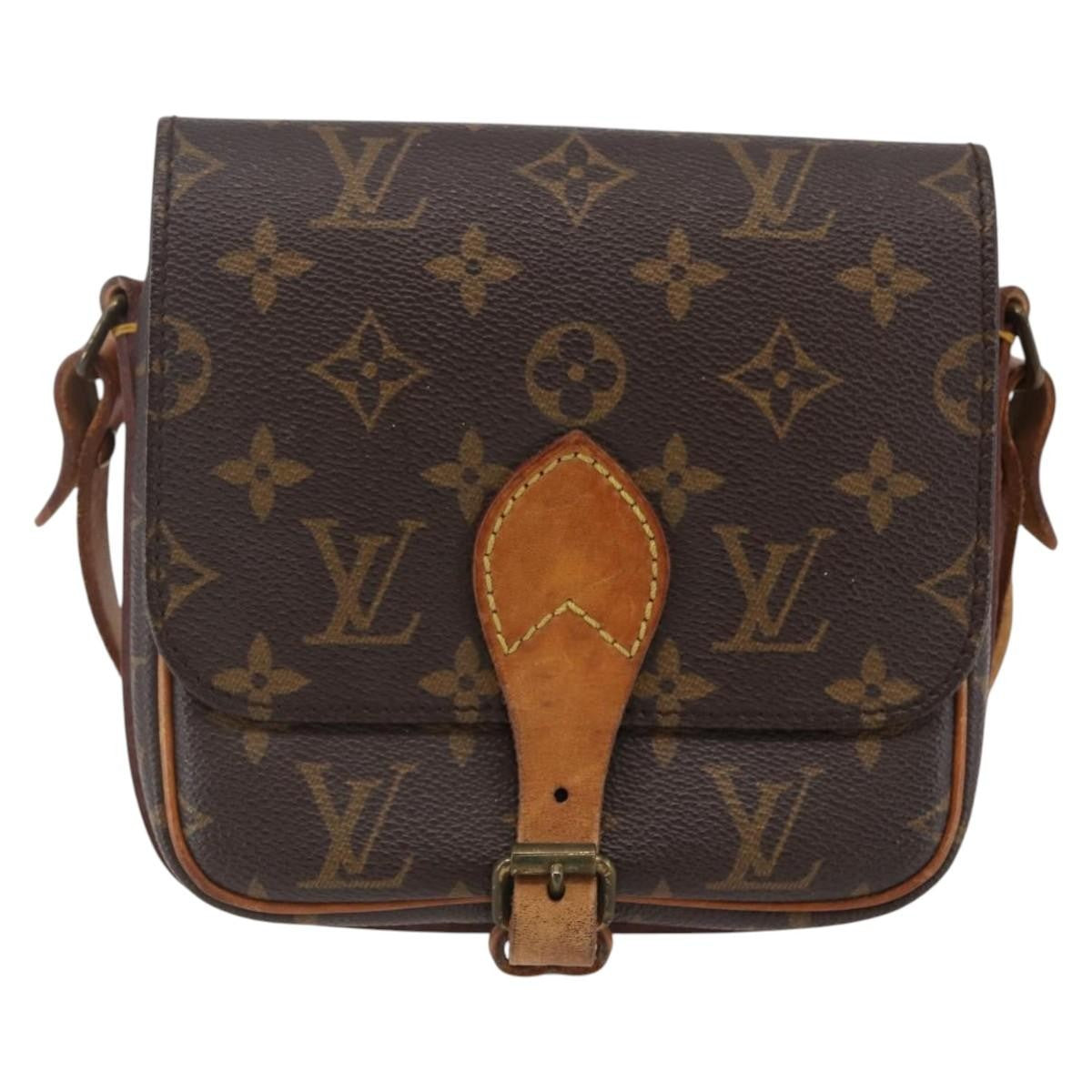Louis Vuitton Cartouchiere Monogram Canvas Brown Canvas Shoulder Bag Bag (Pre-Owned)