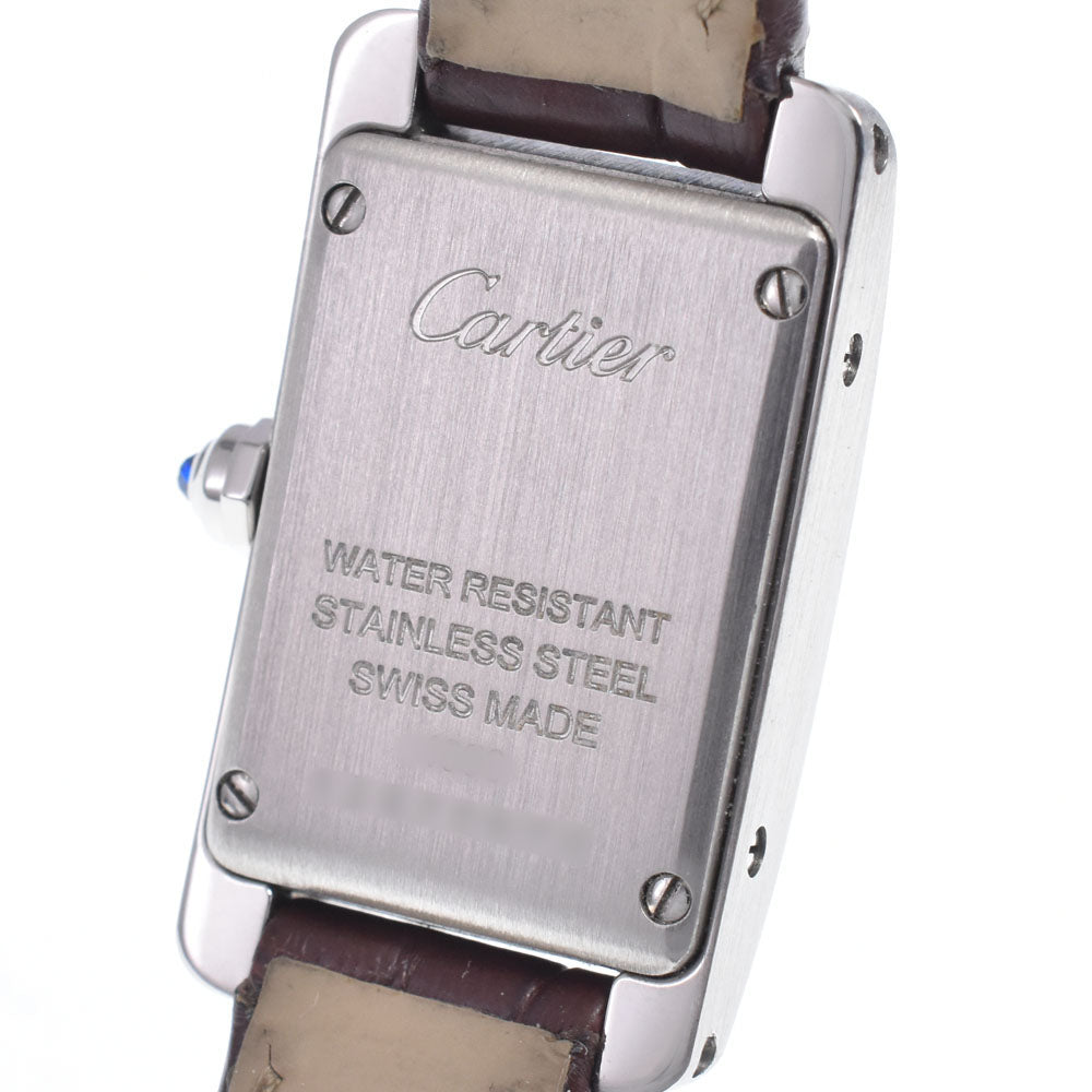 Cartier Tank Mini Quartz Steel & Leather Watch (Pre-Owned)