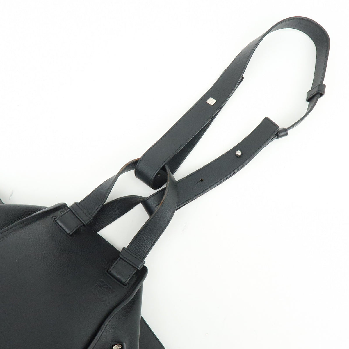 Loewe Hammock Leather Black Leather Handbag (Pre-Owned)