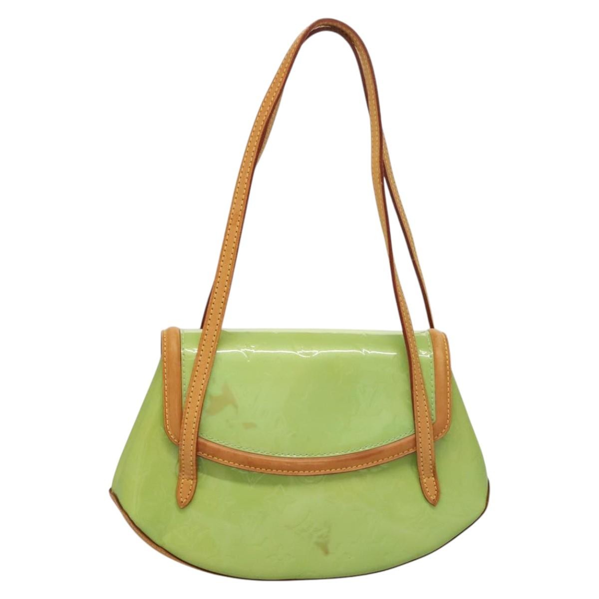 Louis Vuitton Biscayne Bay Monogram Vernis Green Patent_Leather Shoulder Bag Bag (Pre-Owned)