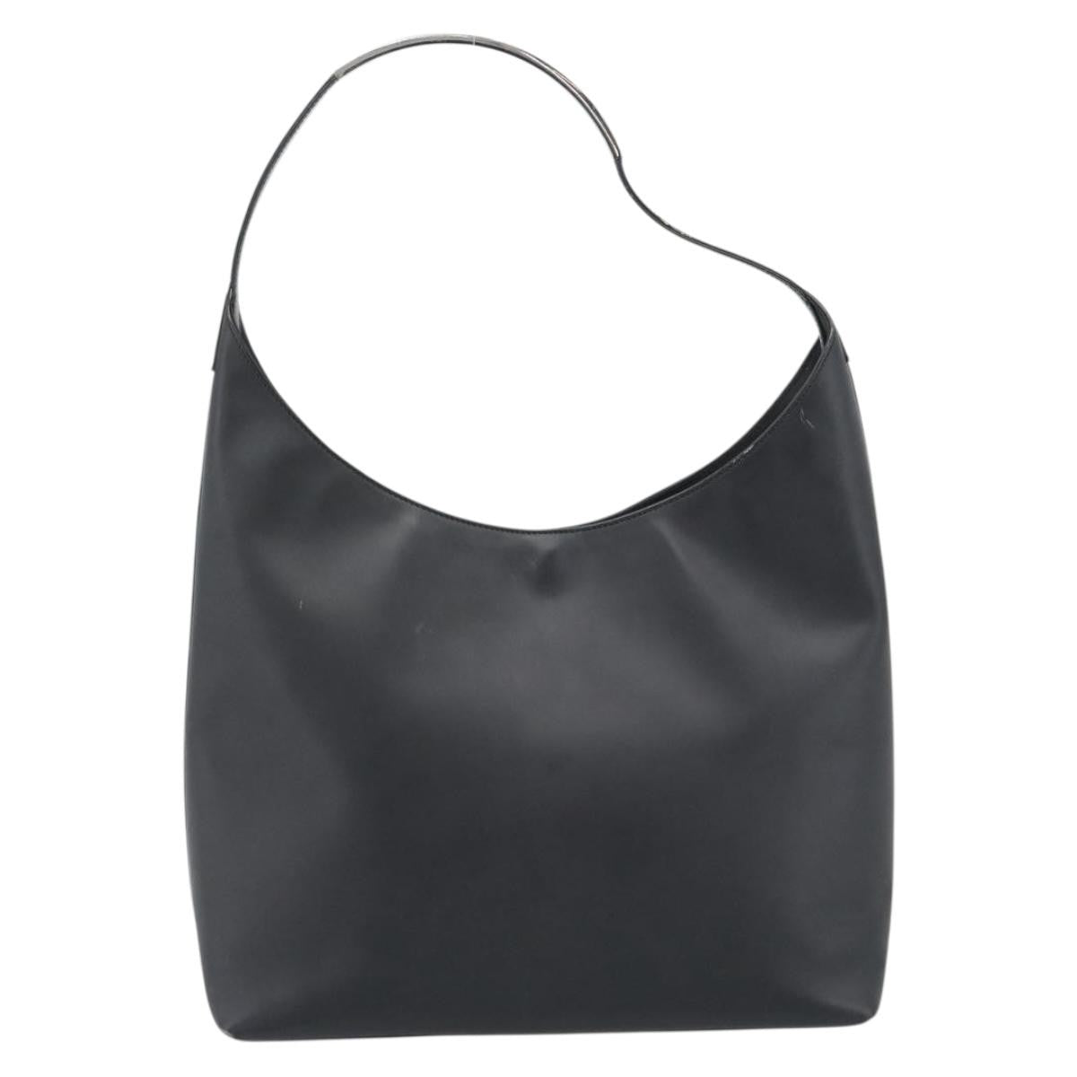 Gucci Shoulder Leather Black Leather Shoulder Bag Bag (Pre-Owned)