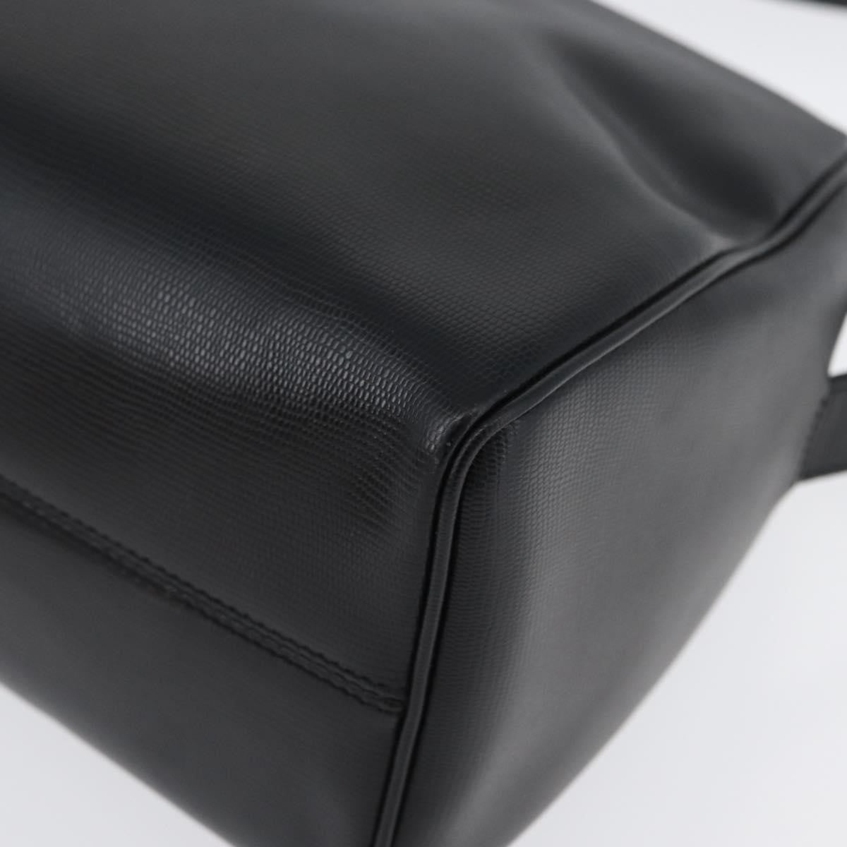 Celine Circle Logo Leather Black Leather Shoulder Bag Bag (Pre-Owned)