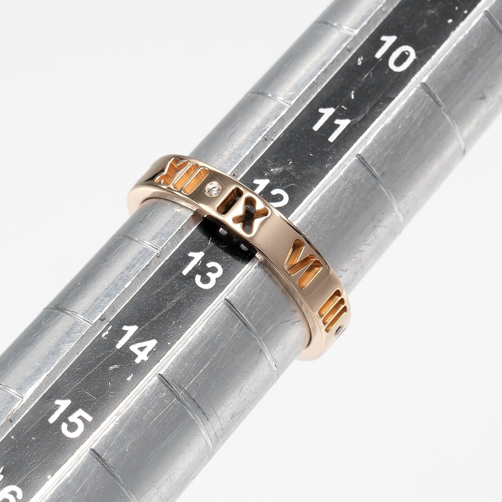 Tiffany & Co. Atlas Pierced 18K Yellow Gold And Diamonds Gold Yellow_Gold Ring Jewelry (Pre-Owned)
