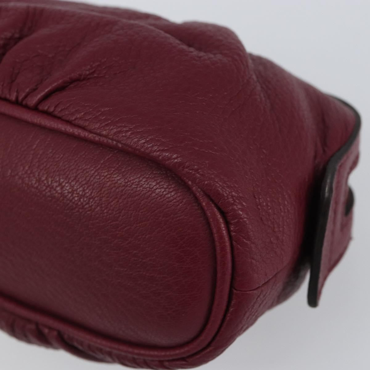 Gucci Bamboo Leather Purple Leather Clutche & Pouche Bag (Pre-Owned)