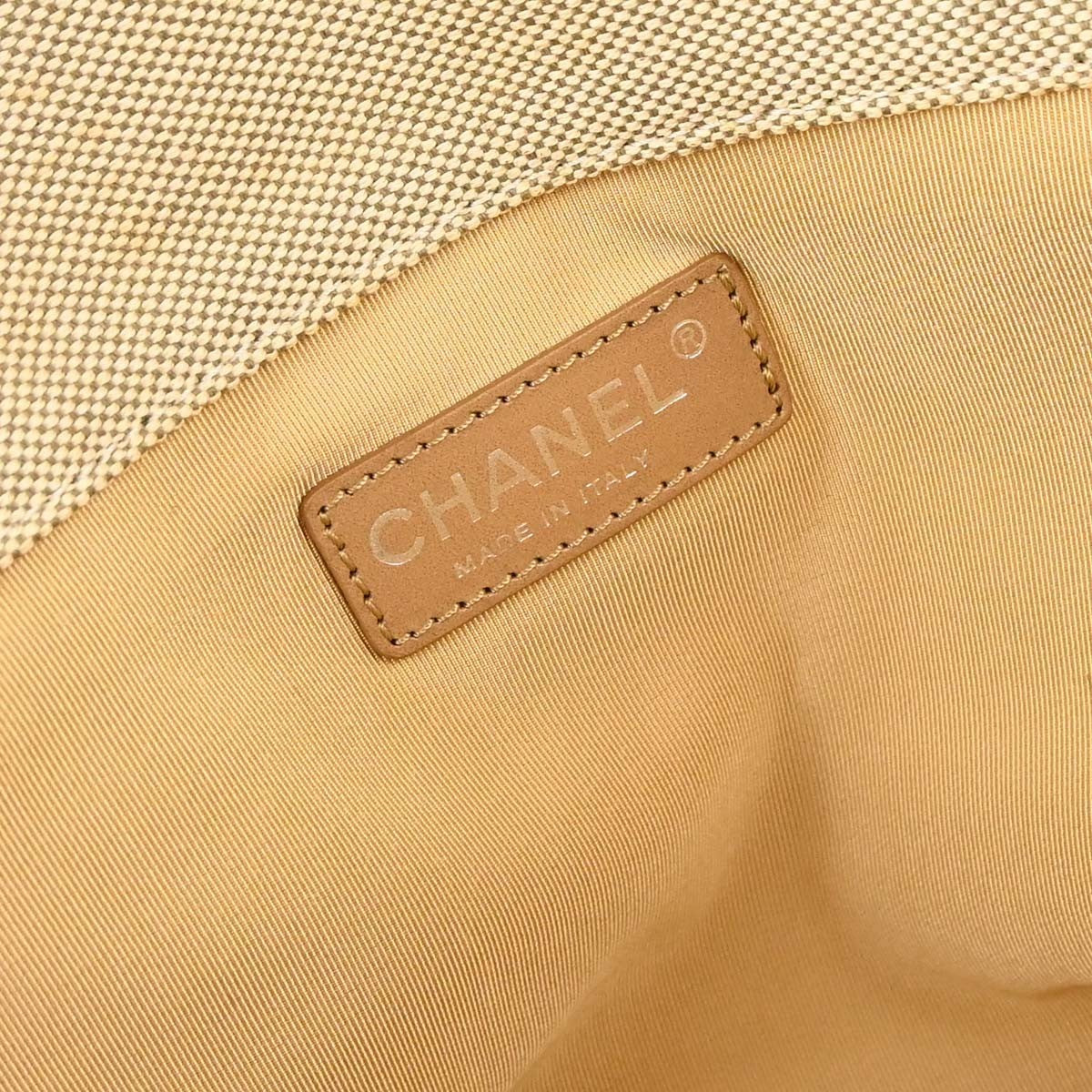 Chanel Camellia No.5 Chocolate Bar Canvas Black Canvas Tote Bag Bag (Pre-Owned)