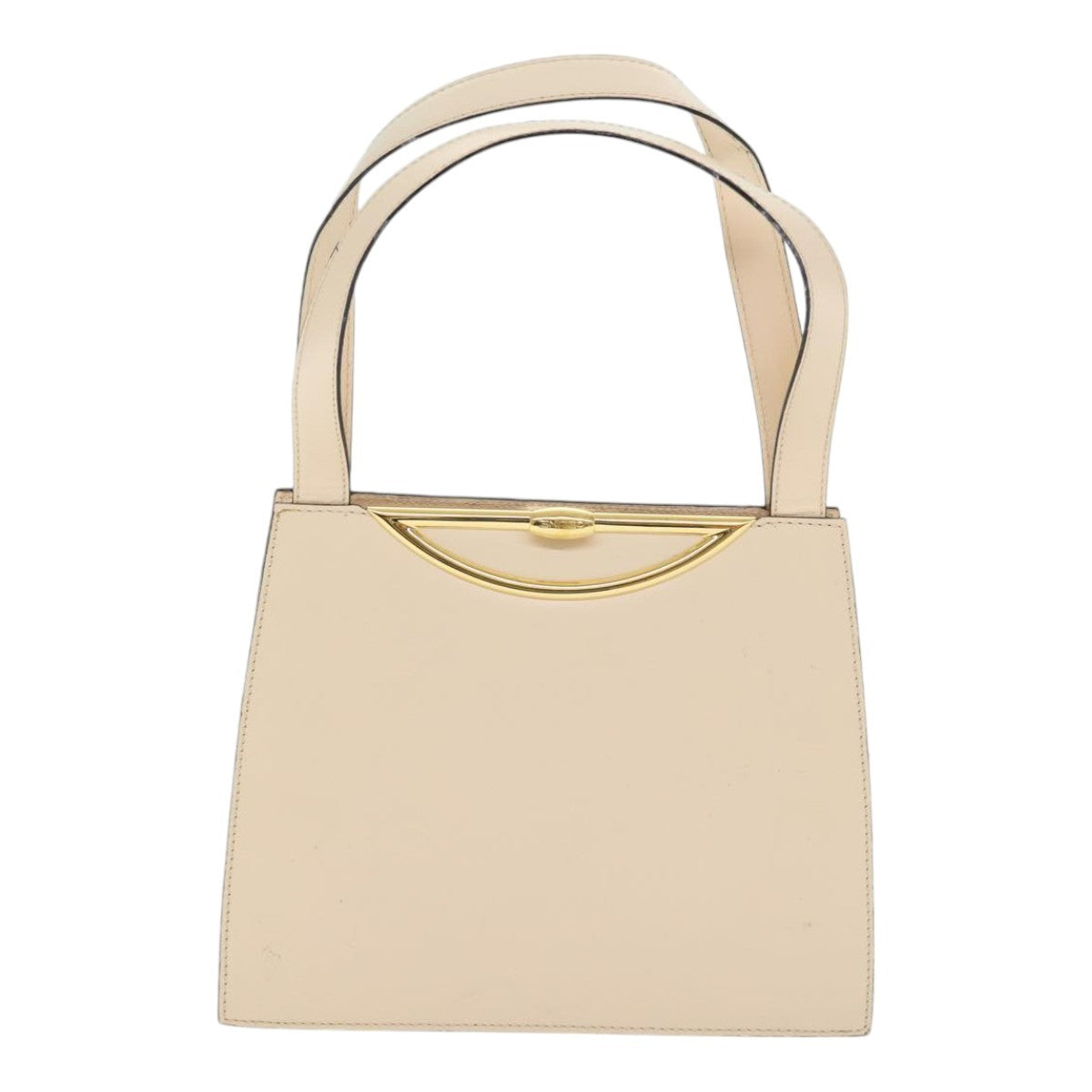 Celine Vintage Leather Ecru Leather Handbag (Pre-Owned)