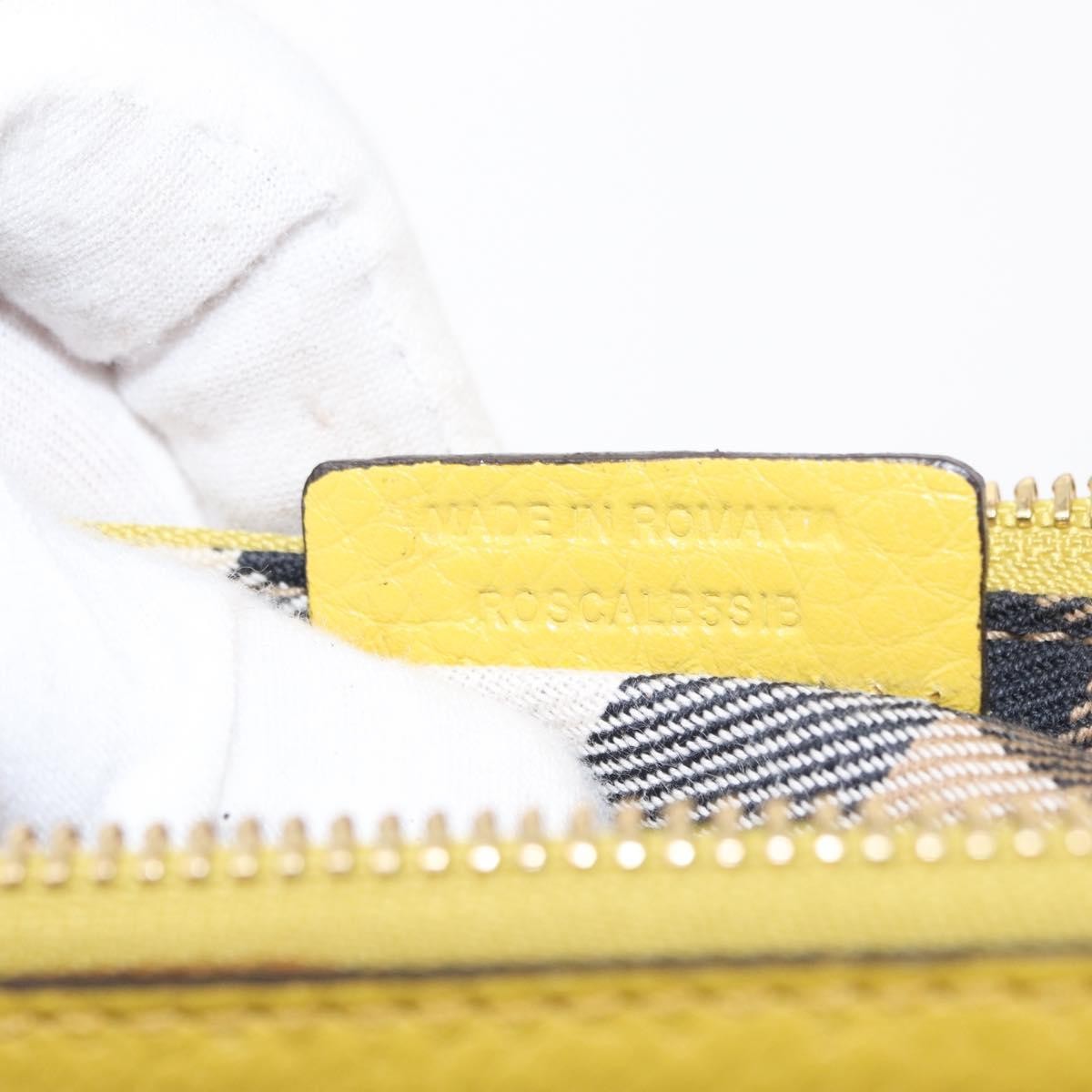 Burberry Vintage Leather Yellow Leather Shoulder Bag Bag (Pre-Owned)