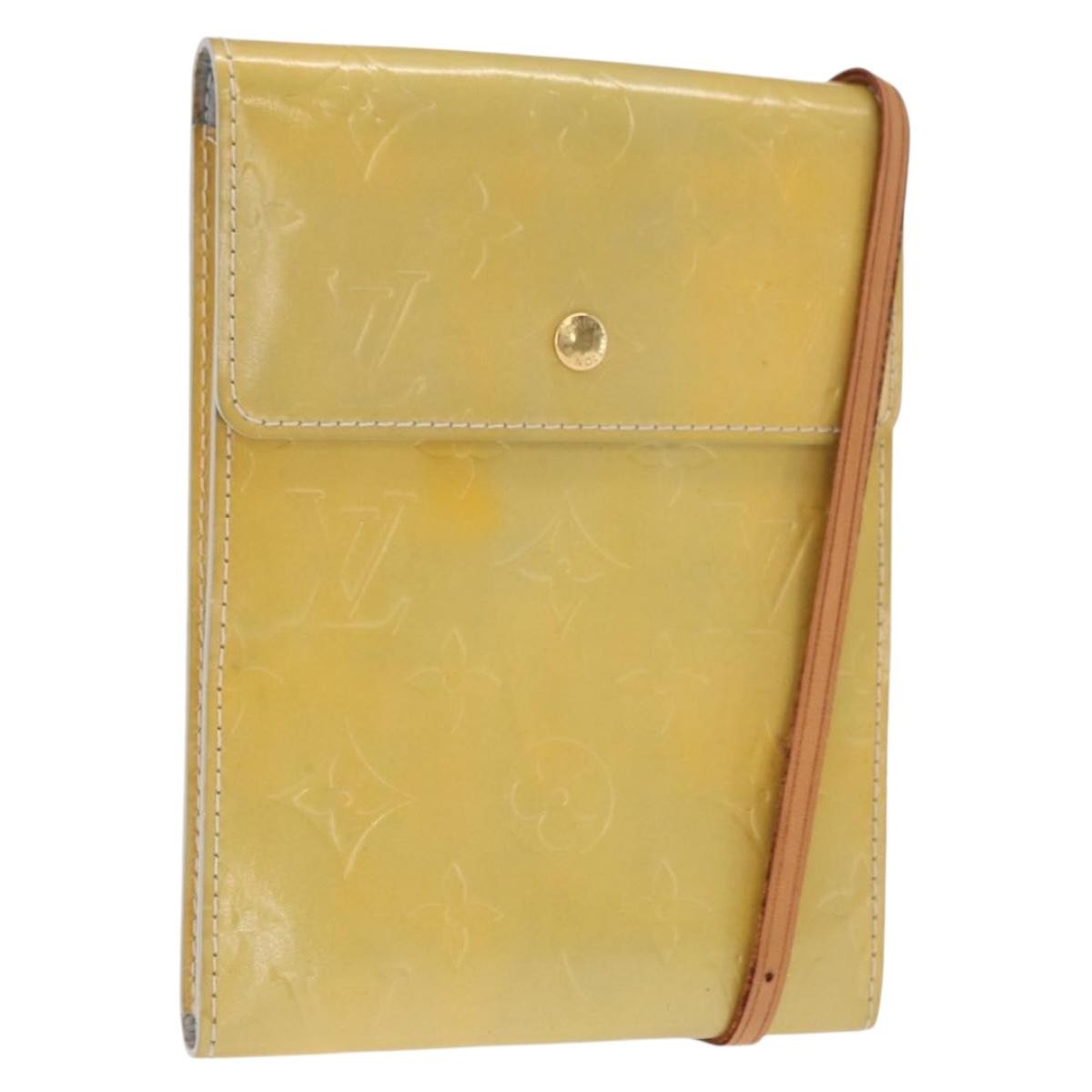 Louis Vuitton Mott Monogram Vernis Beige Patent_Leather Clutche & Pouche Bag (Pre-Owned)