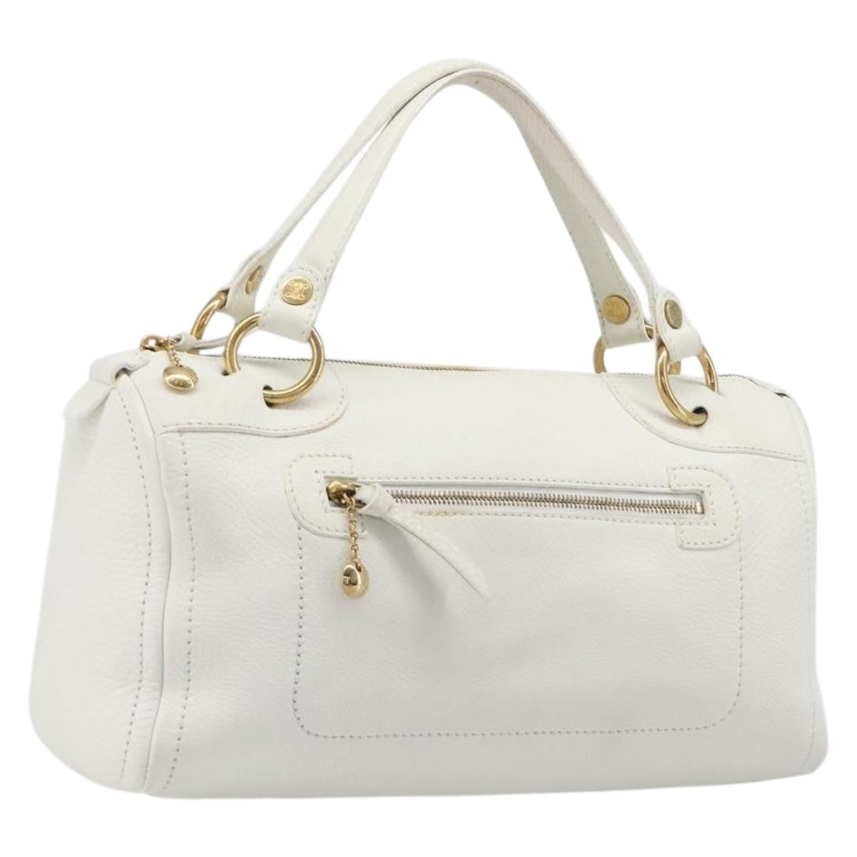 Celine Handbag Leather White Leather Handbag (Pre-Owned)