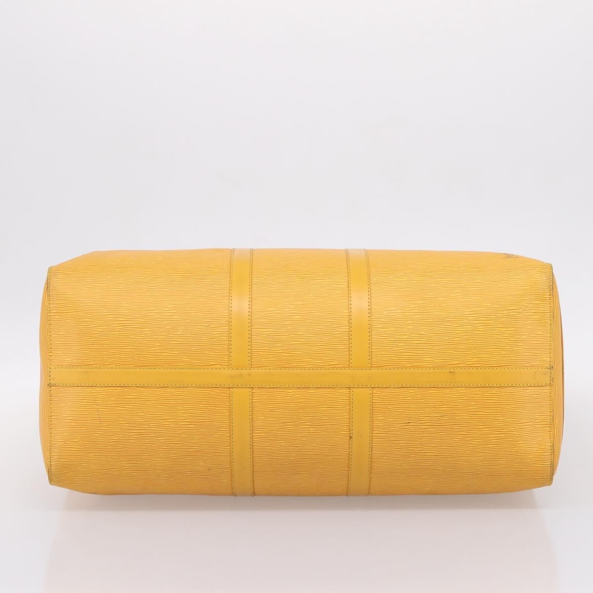 Louis Vuitton Keepall Epi Leather Yellow Leather Travel Bag Bag (Pre-Owned)
