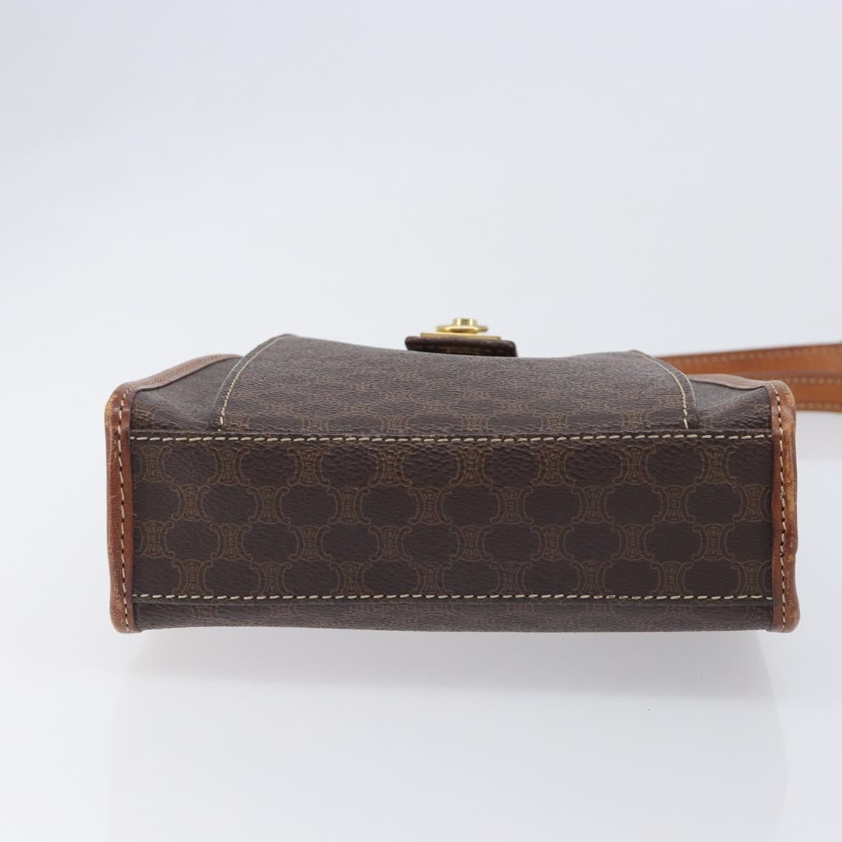 Celine Macadam Shoulder Canvas Brown Canvas Crossbody Bag Bag (Pre-Owned)