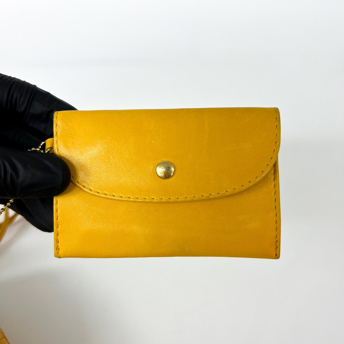 Bottega Veneta The Pouch Intrecciato Nappa Yellow Other Clutche & Pouche Bag (Pre-Owned)