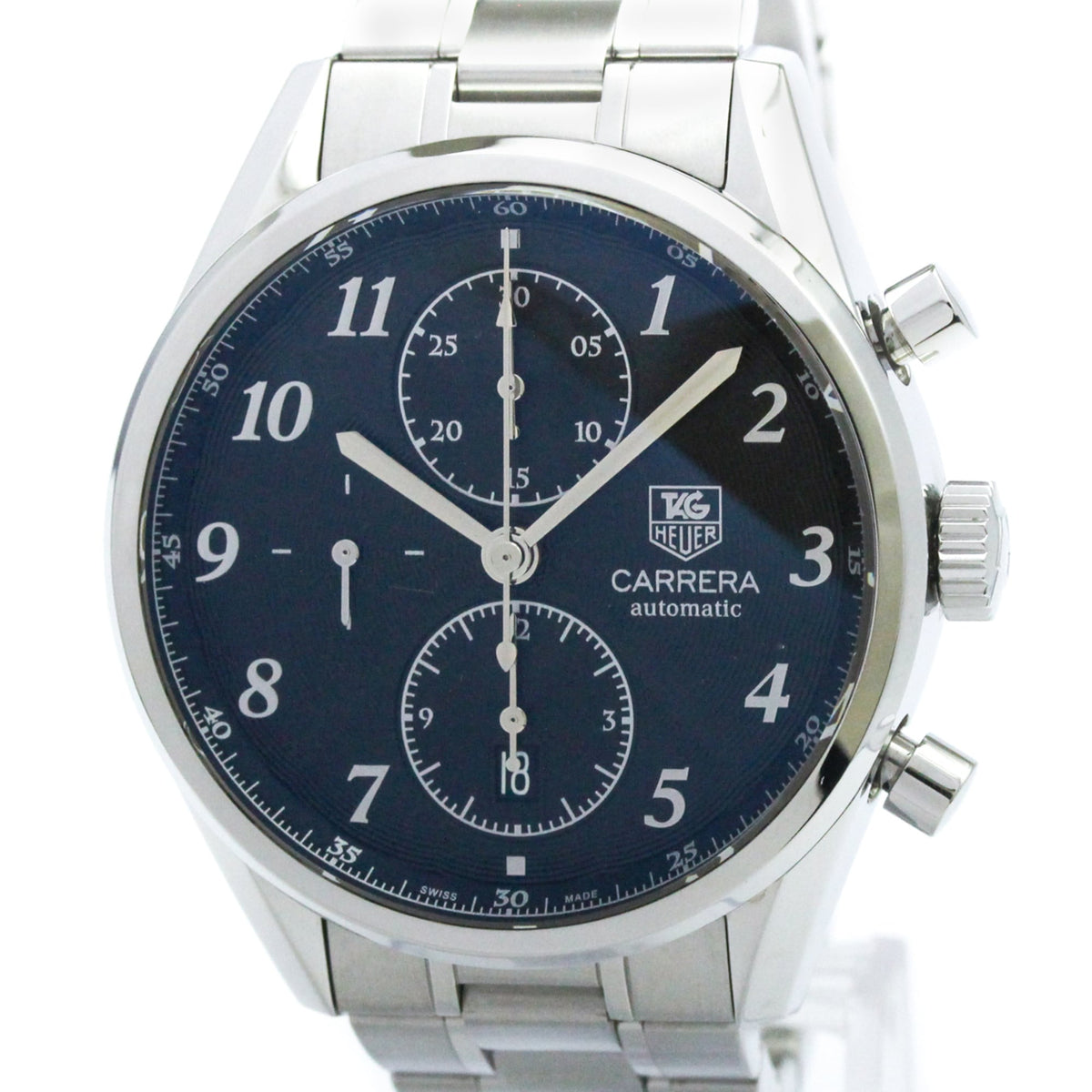 Tag Heuer Carrera Calibre 16 Heritage Chronograph Automatic Watch Stainless Steel 41 None Watch (Pre-Owned)