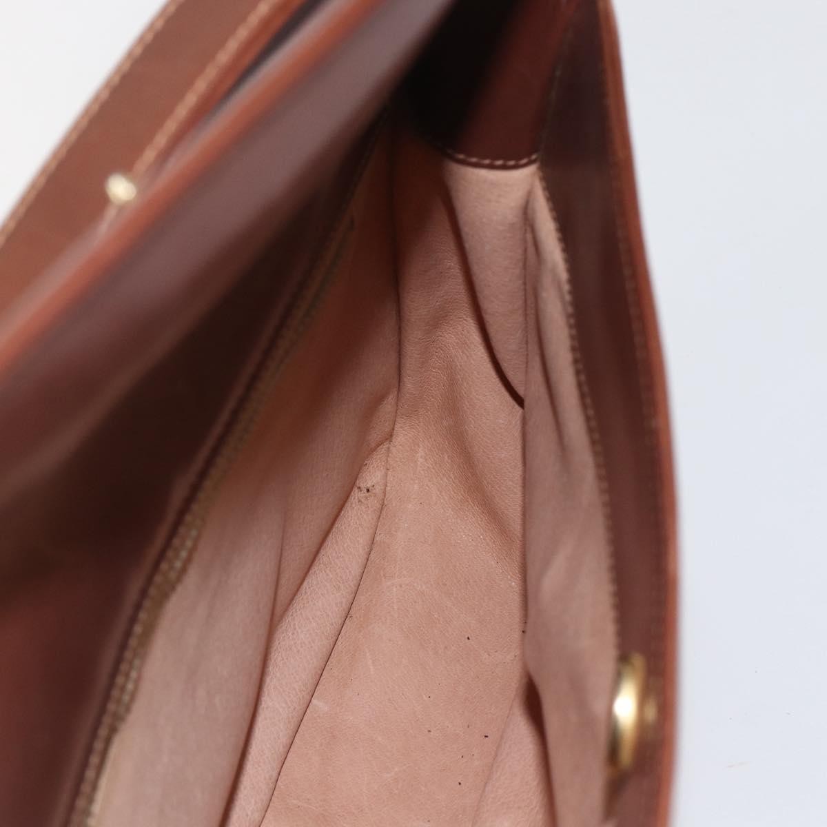 Gucci Sherry Line Shoulder Leather Brown Leather Shoulder Bag Bag (Pre-Owned)
