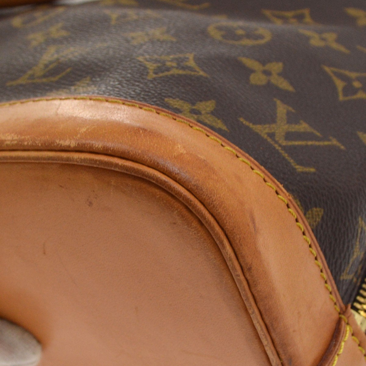 Louis Vuitton Vintage Alma Monogram Canvas Brown Canvas Handbag (Pre-Owned)