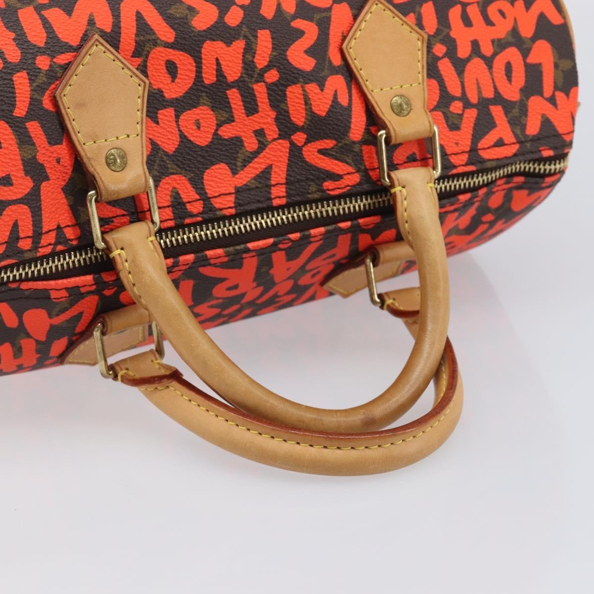 Louis Vuitton Speedy Limited Edition Monogram Graffiti Orange Canvas Handbag (Pre-Owned)